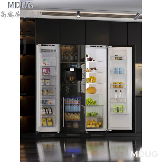 MDUG European imported quality high-end embedded wine cabinet constant temperature and humidity wine cabinet ice bar household small beverage cabinet built-in refrigerated wine cabinet 24-bottle air-cooled frost-free wine cabinet
