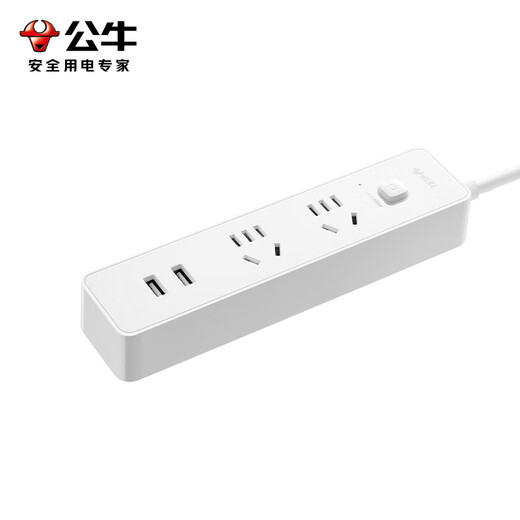 BULL socket/intelligent USB socket/socket strip/strip strip/socket strip 2 sockets + 2 USB master control total length 1.5 meters GN-UUC122