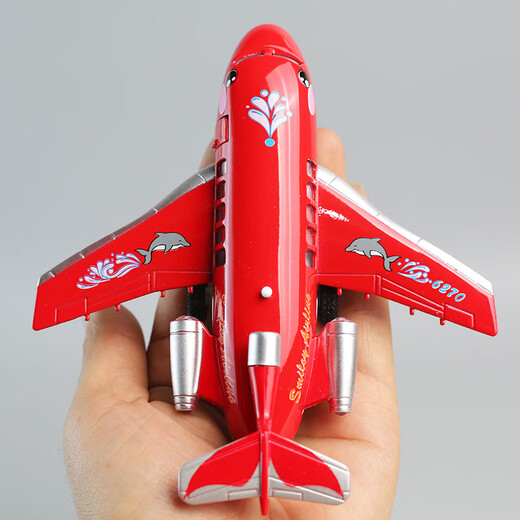 Keshe 25 children's sound and light airplane toys alloy small passenger plane pull echo light model boy baby anti-fall metal man 261 alloy sound and light passenger plane blue