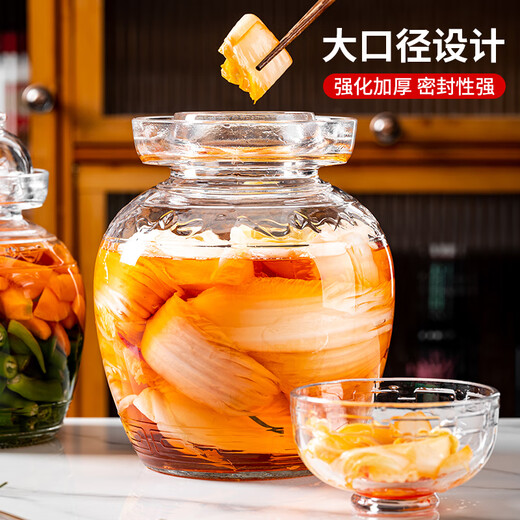 PINYU kimchi jar household glass pickle jar sauerkraut jar large old-fashioned food sealed Sichuan pickle jar