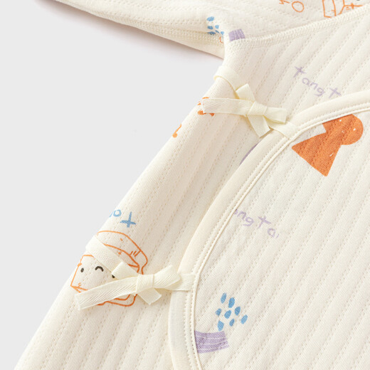 Tongtai (TONGTAI) baby jumpsuit autumn and winter pure cotton warm newborn clothes baby butterfly romper yellow 59cm