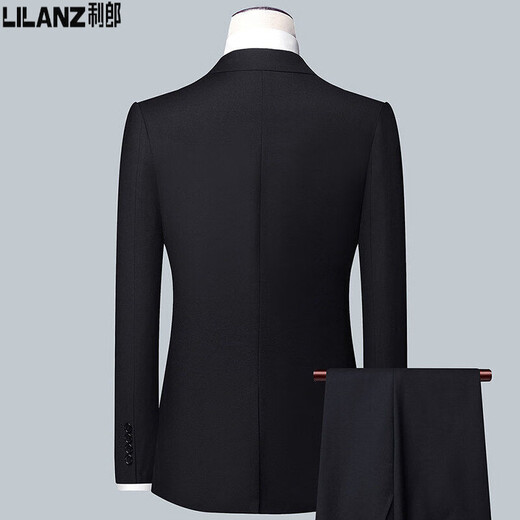 Lilang Spring and Autumn Suit Men's Business Formal Jacket Work Suit Casual Suit Slim Young and Middle-aged Men's No Ironing Dark Gray M
