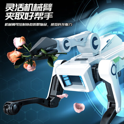 可优萌deepseek智能机器狗儿童玩具6-10岁黑科技机器人男女孩子生日礼物 DeepSeek+打电话【AI升级版+牵绳遛狗+水弹】 人工智能对话机器人高档实用礼盒