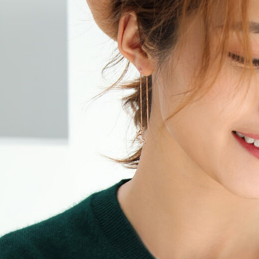 Chow Sang Sang 18K Rose Gold Mint Series Unicorn Colored Gold Earrings Ear Wire Single Side 92256E Pricing