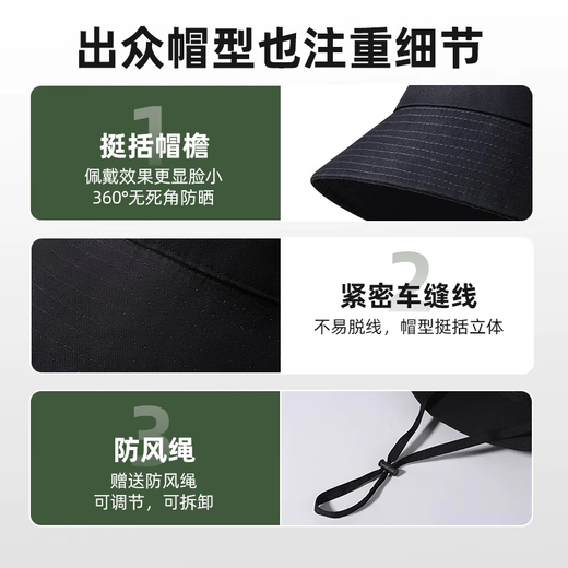 Pull back new fisherman hat sun protection sun hat sports outdoor mountain climbing fishing anti-ultraviolet large head circumference can be worn