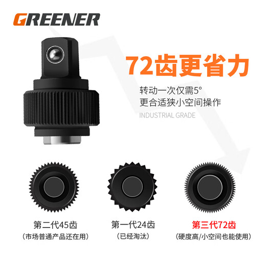 Green Forest Wrench Tools 61-piece Set Car Repair Tool Box Truck Combination Flying Socket Ratchet 72 Teeth Movable Auto Repair 61-piece Set