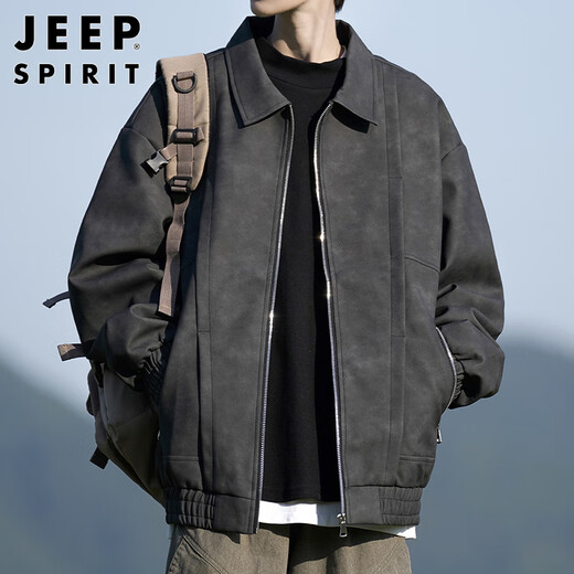JEEP SPIRIT Jeep jacket men's leather jacket men's tops autumn and winter high-end casual sports high-end men's clothing
