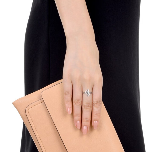 Chow Sang Sang Pt950 platinum flower ring platinum open ring for women 70644R price 2.67 grams (including labor cost 360 yuan)