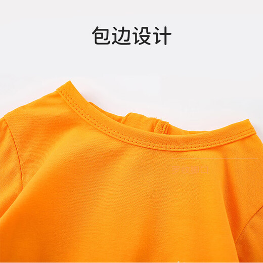 Ouyu baby crawling suit autumn and winter anti-baby dirty one-piece crawling suit short-sleeved outdoor anti-scratch mopping floor and elbow protection orange long-sleeved floor mopping suit 90 sizes recommended for 0-2 years old