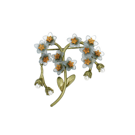 DFANK brooch for women, anti-exposure, simple, student forest style, versatile and atmospheric, ins trendy female corsage, sweater accessories pin, forget-me-not brooch