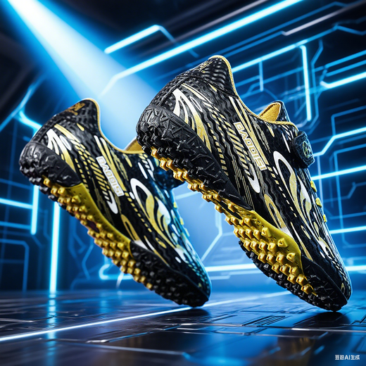 Anshoes autumn and winter Ronaldo children's football shoes for boys, teenagers, primary school boys, sports training competition shoes for boys 189 sky blue broken nails 34