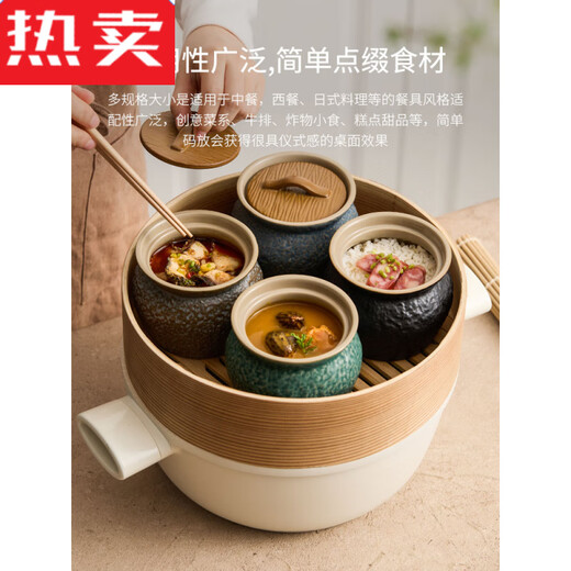 Tuojin imported high-quality yogurt from Germany, water-proof stew pot, earthen pot stew pot, soup pot, small pot of soup for one person, commercial Shaxian snacks, five-grain harvest, earthen pot stew pot, soup stew pot_brown
