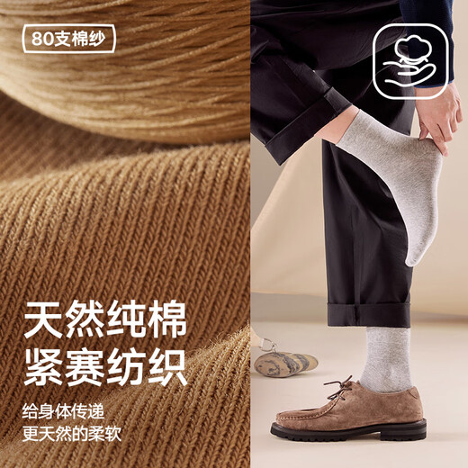 Hoilan Home Men's Socks Medio Medio Medio Algodón Pure Algodón 100% Algodón 10A Antibacterial Desodorante Sports Anti-Pilling Media medias 5 parejas
