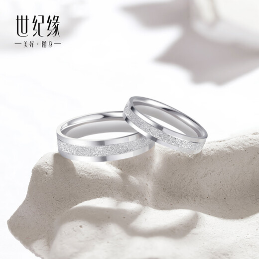 Century edge platinum ring for men and women, trajectory aperture, sand surface PT950 couple ring, birthday gift for girlfriend and boyfriend, 3.09g, ring number 10