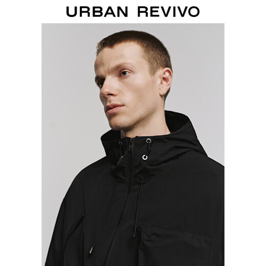 UR2025 new autumn men's casual workwear style multi-pocket ultra-loose jacket UUV150025 black S (XS-S)