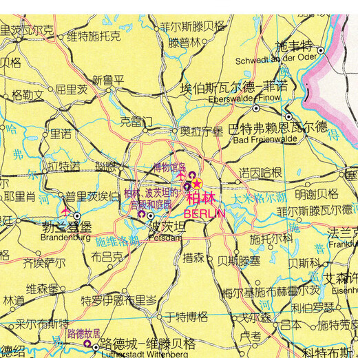 2024 Nuevo mapa alemán Versión china Pegatinas de pared extra grandes y enormes pintura decorativa de tráfico mapa alemán versión 13590 (grande) material de lona de aceite (con doble entrega