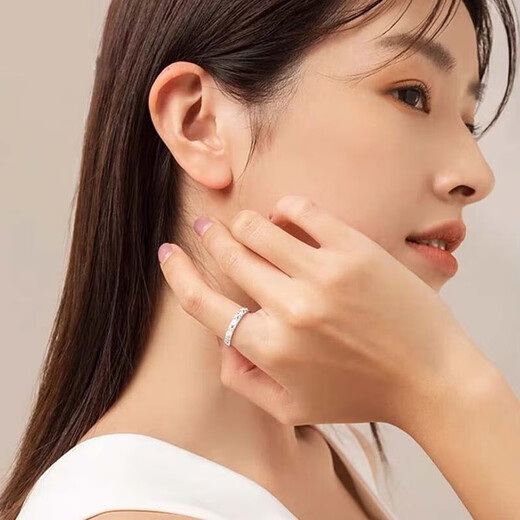 European painting ring for women single girl single open full silver ring 999 sterling silver high-end tail ring plain ring for women 999 silver starry ring light luxury high-opening adjustable