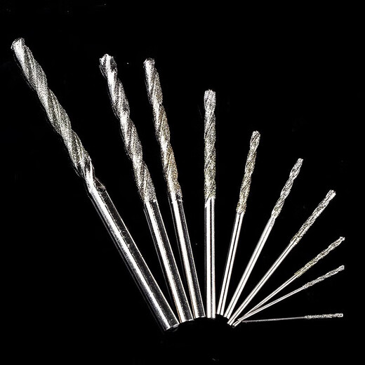Hasdick emery twist drill bit jade jade glass beeswax punching needle grinding ceramic drill bit 1.5mm 10 pieces