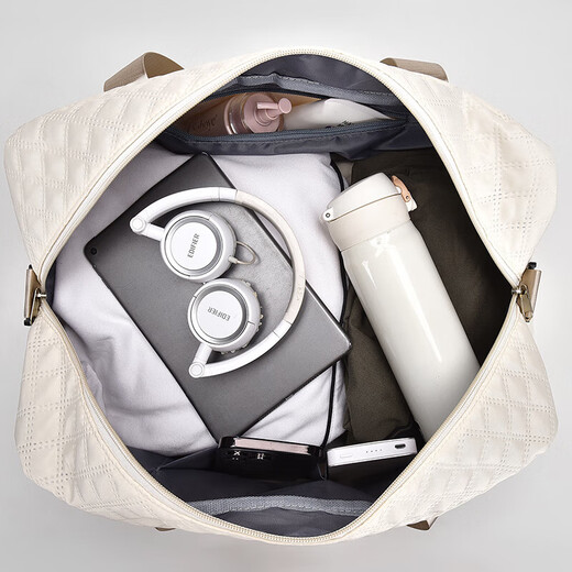 Travel bag for women, large capacity, lightweight and portable, maternity storage bag, short-distance swimming fitness bag, male student luggage bag, black