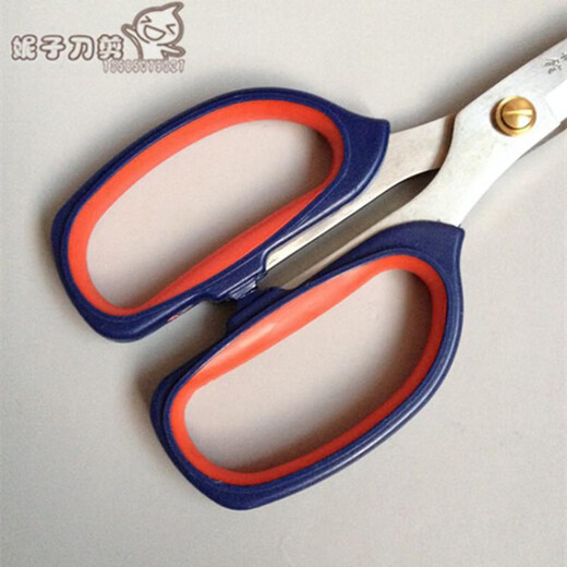 Wang Wuquan Ciseaux de cuisine bicolores en acier inoxydable 3210 Ciseaux en caoutchouc pour cuir industriel en os de poulet domestique Os de poisson 3210 Ciseaux solides bicolores (grande taille)