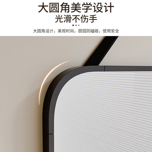 穿衣镜全身镜落地镜壁挂镜挂门服装店试衣镜挂穿一体简约北欧风 【圆角】典雅白150*40cm 送货上门