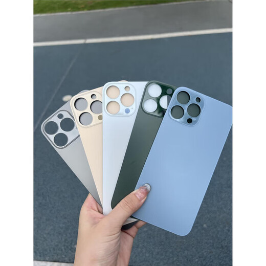 Suitable for Apple 13pm/13pro mobile phone back cover glass 13promax rear screen case large hole back cover glass blue original quality 13pro