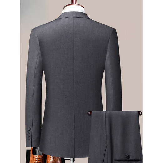 Lilan 2025 Spring and Autumn New Men's Suit Suit Business Casual Professional Wear Formal Tailored Jacket Suit Men GDB/603 Black Suit Suit 2XL 185 140-160Jin Jin equals 0.5 kg