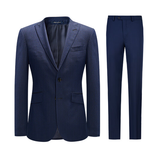 JODOLL Men's 25 Autumn 100% Sheep Wool Suit Business Formal Workplace Versatile Peaked Collar Set Navy Navy XL 52A / Pants Size Remarks Inventory Details Contact Customer Service