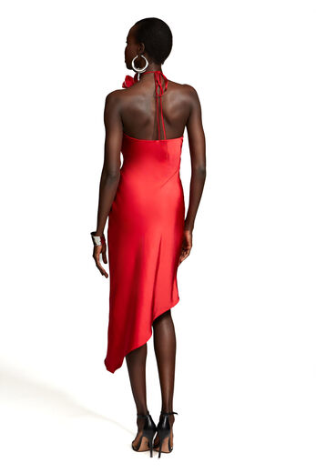 Halston Women's Joellen Broken Satin Dress Pinocchio 8