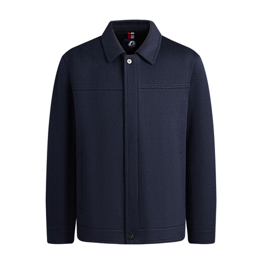 Navigare Italian sailing woolen jacket men's 2025 autumn and winter new pure wool coat old money style jacket navy blue L