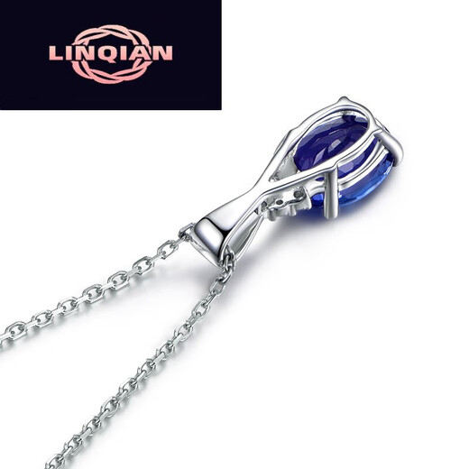 Lin light white diamond pendant with colored gemstones customized tanzanite necklace