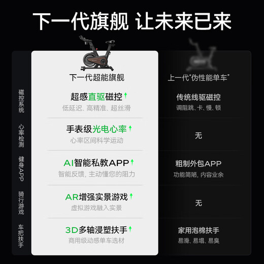 Merach (MERACH) spinning bicycle self-generating home gym sports equipment indoor silent bicycle Obsidian Knight Turbo 2025 flagship-super-sensitive strong magnetic control-AIMia personal trainer