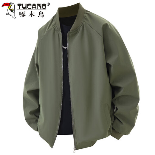 Woodpecker (TUCANO) coat men's jacket men's autumn and winter loose casual baseball collar flight top men's black XL