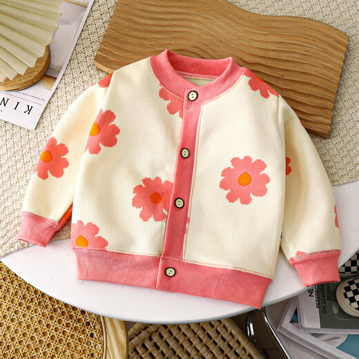 2025 new autumn and winter children's versatile knitted jackets for boys and girls baby warm cardigans thickened outer sweaters WT08-Claws A type material 90 (recommended height 75-85CM)