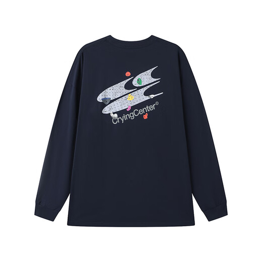 Crying center climbing center logo cool quick-drying long-sleeved T-shirt white L
