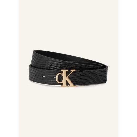 Calvin Klein Women's Belt Girdle Decorative Leather Double-Sided Business Daily Belt Fashion BLACK 90