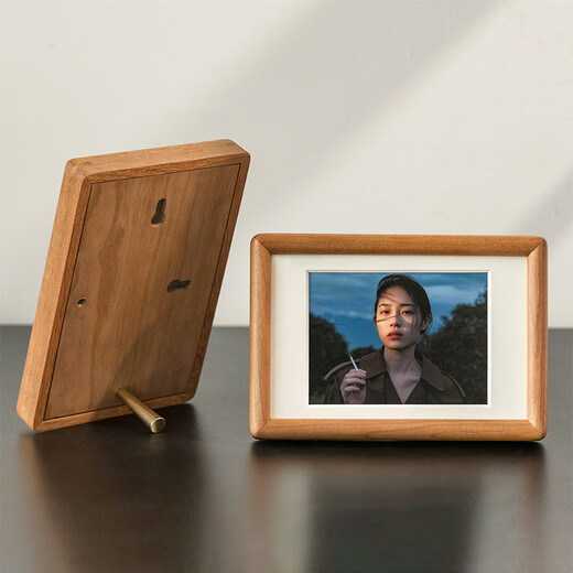 Uncle Lu solid wood 6-inch photo frame empty frame cherry wood table high-end creative photo frame wooden picture frame framed self-installation