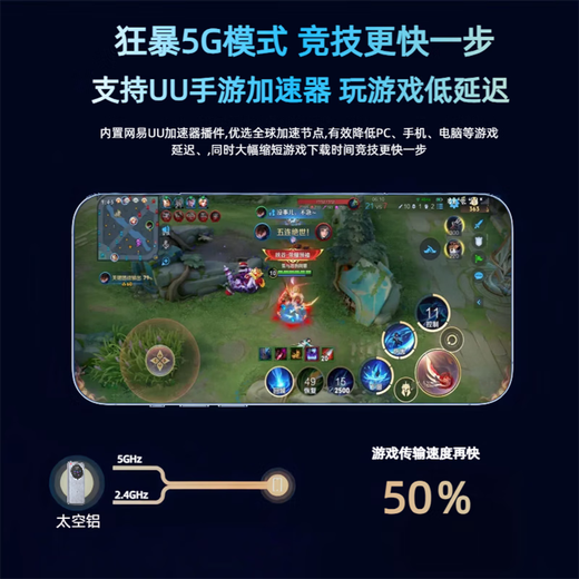 ZTE (ZTE) U30air/U30pro wifi6 portátil sin tarjeta 5G móvil 2025 enrutador inalámbrico telecomunicaciones ilimitadas y Unicom computadora portátil tráfico universal actualización de automóvil pantalla táctil inteligente + UU aceleración de juegos móviles 5000 mAh plata