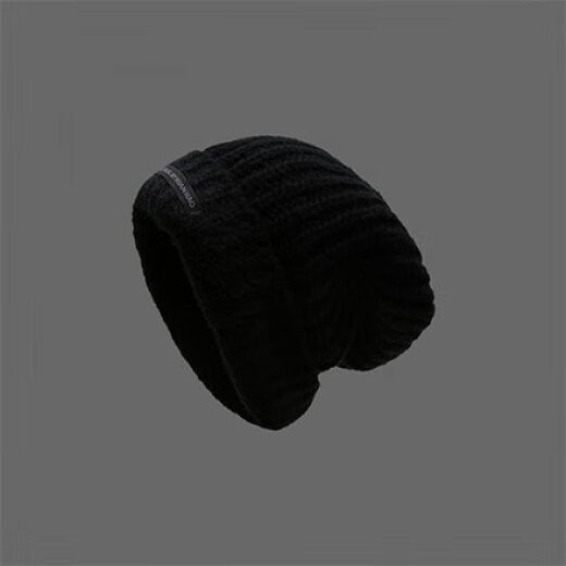 Fat Donglai quality cold hat woolen hat 2025 autumn and winter big head circumference pile hat men and women loose thickened and lengthened toe cap black collection plus purchase ++ shopping bag