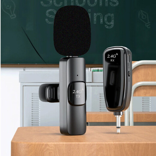 HATEHU Wireless Microphone Teacher's Special Lavalier Little Bee Amplifier for Classroom Upgrade Special for Teacher Classroom Lectures Portable Headset Amplification Upgraded True Wireless Lavalier-Single Microphone