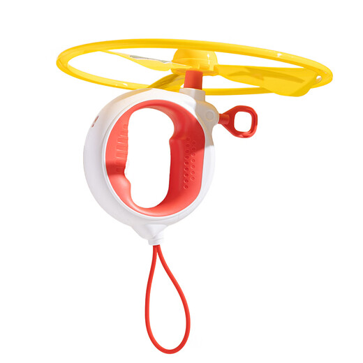 Huanger Children's Bamboo Dragonfly Launcher Hand-pulled Flying Saucer Rotating Flying Foam Ejection Plane Rotating Outdoor Toy