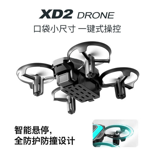 Mini drone, quadricoptère 2,4 G résistant aux chutes et anti-collision, jouet pour enfants télécommandé à rotation et culbutage à 360 ° XD2mini drone - vert, boîte de couleur exquise + sac d'accessoires + instructions 1 batterie 1