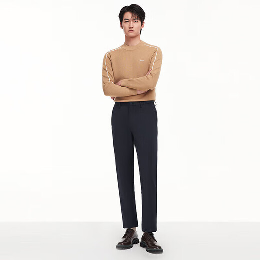 Jiumuwang men's trousers, autumn and winter trousers for young and middle-aged people, warm and velvet, cold-proof, comfortable and high-elastic trousers for men