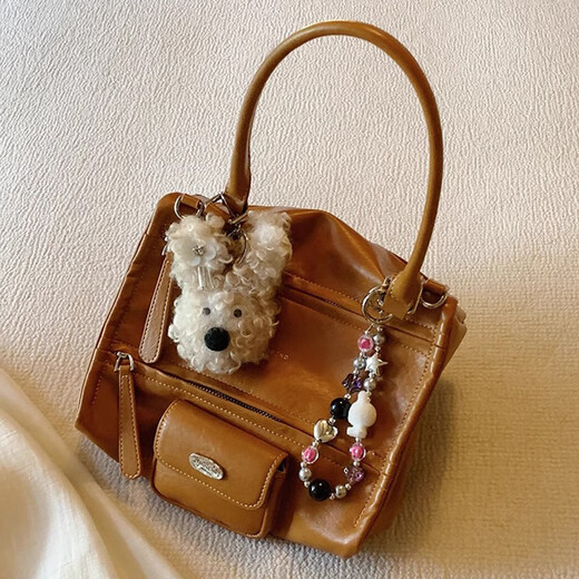 Nanfeng Chio2nd Liqiu Gallery Handbag Bag Women's 2025 New Original Trend One-Shoulder Crossbody Bag Brown Today I took a photo of a puppy pendant