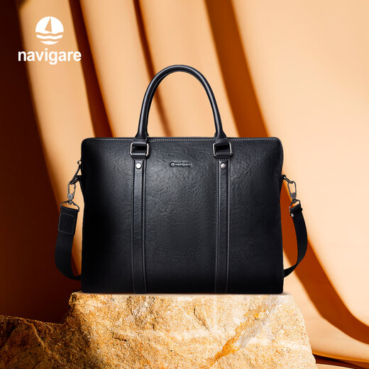 Navigare Italian small sailing business men's handbag leather computer briefcase commuting large capacity New Year gift