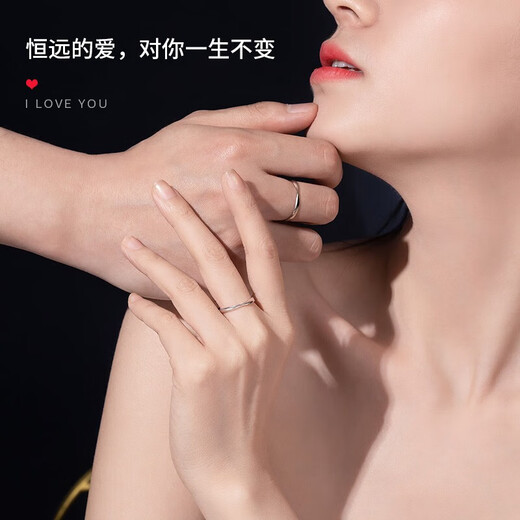 Pt950 platinum ring Möbius couple's ring, plain ring, engagement ring, birthday gift for girlfriend and wife, Möbius ring