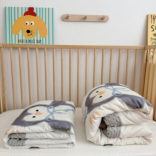 MOEDOOBIE Baby Cartoon Beanie Quilt Class A Beanie Velvet One-piece Quilt Children's Blanket Quilt Winter Quilt Soy Bean Quilt Thickened to Keep Warmth Large Version - Strawberry Rabbit Winter Quilt 120*150cm One-piece Quilt