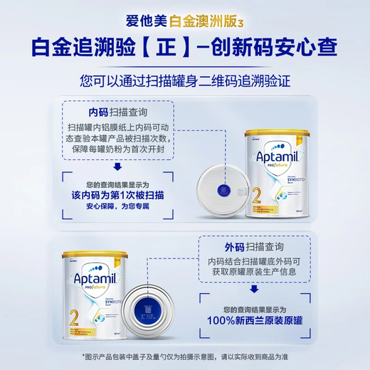 Aptamil Platinum Australian Version Older Infant Formula 2 Stages 6-12 Months 900g 6 Cans Exclusive Gift Box