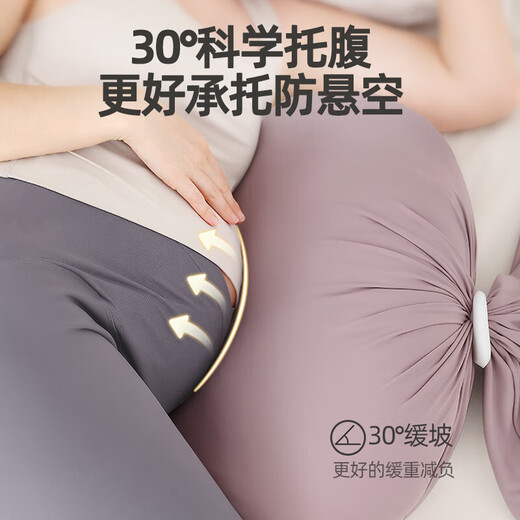 Xulin Japan Pregnancy Pillow Removable and Washable Waist Side Sleeping Pillow Special for Sleeping to Support the Abdominal Back Pillow and Clamp Legs for Full Pregnancy Rebound Dark Brown Scientific 5-Point Zones to Support the Abdomen without Hanging