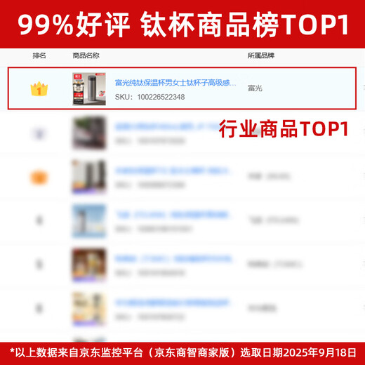 Fuguang pure titanium thermos cup for men and women titanium cup high-end water cup tea separation cup birthday gift Jingdong limited